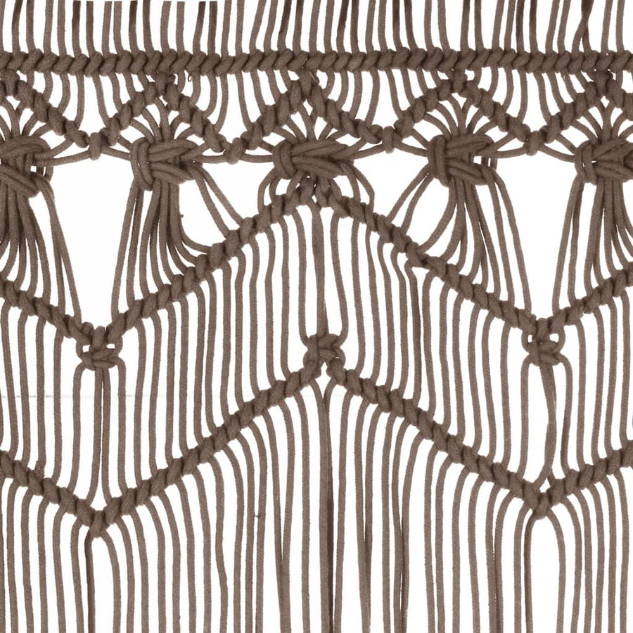 Gordijn Macramé 40X240 Cm Katoen Taupe