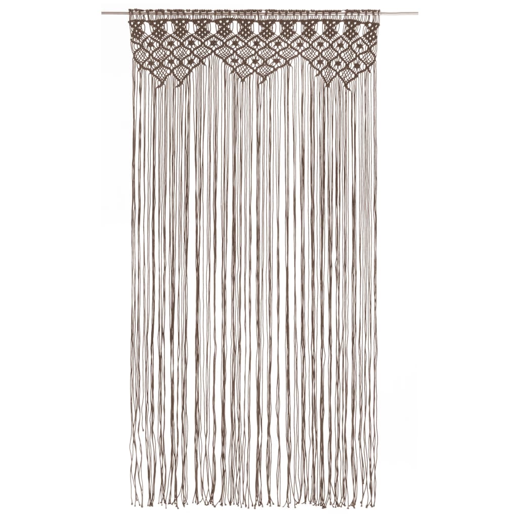 Gordijn Macramé 140X240 Cm Katoen Taupe