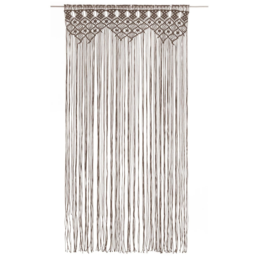 Gordijn Macramé 140X240 Cm Katoen Taupe