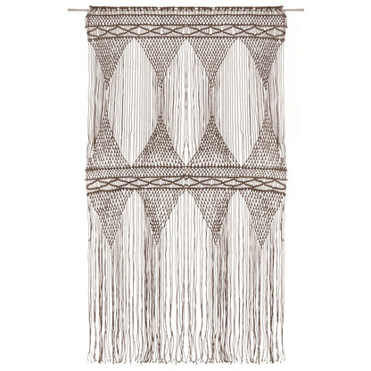 Gordijn Macramé 140X240 Cm Katoen Taupe
