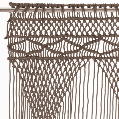 Gordijn Macramé 140X240 Cm Katoen Taupe