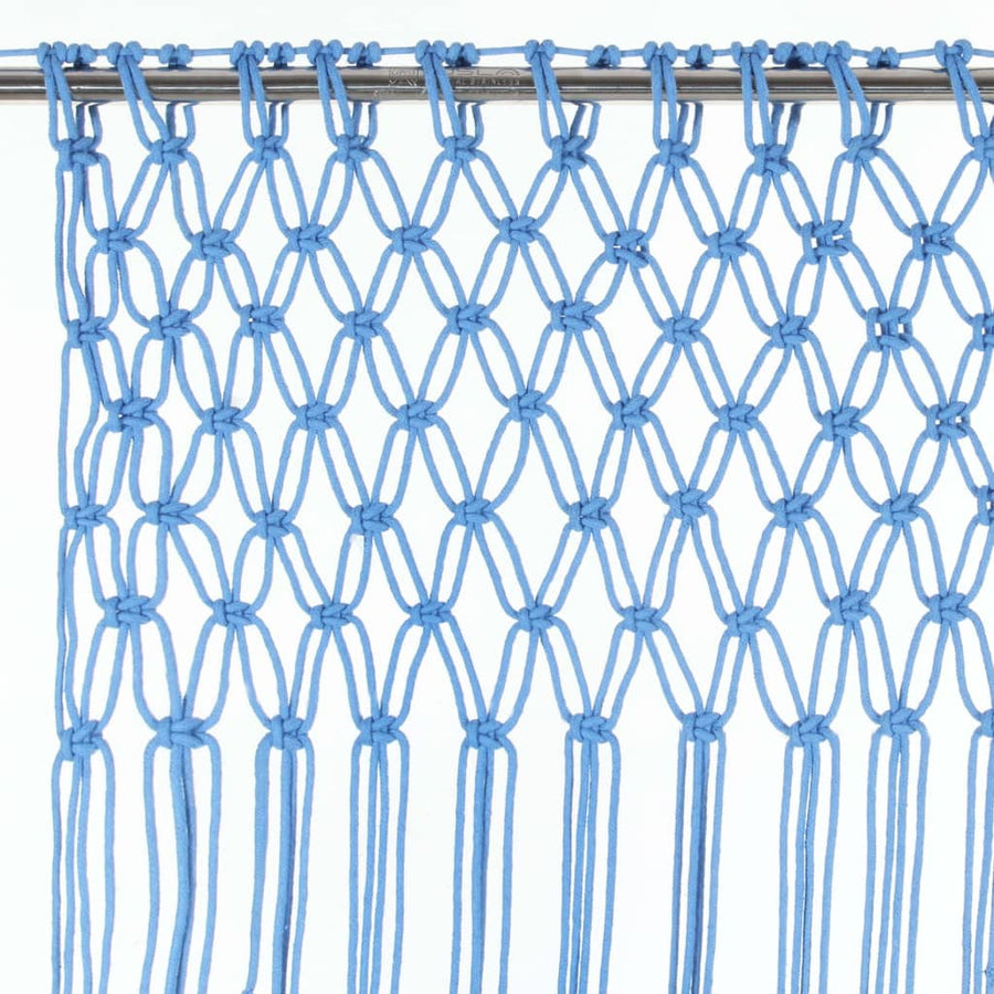 Gordijn Macramé 140X240 Cm Katoen Blauw