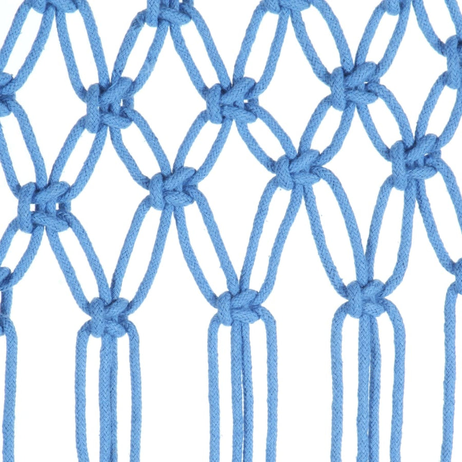 Gordijn Macramé 140X240 Cm Katoen Blauw