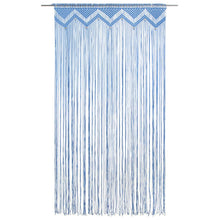 Gordijn Macramé 140X240 Cm Katoen Blauw