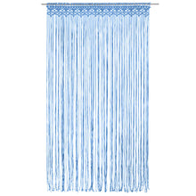 Gordijn Macramé 140X240 Cm Katoen Blauw