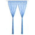 Gordijn macramé 140x240 cm katoen blauw