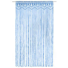 Gordijn Macramé 140X240 Cm Katoen Blauw