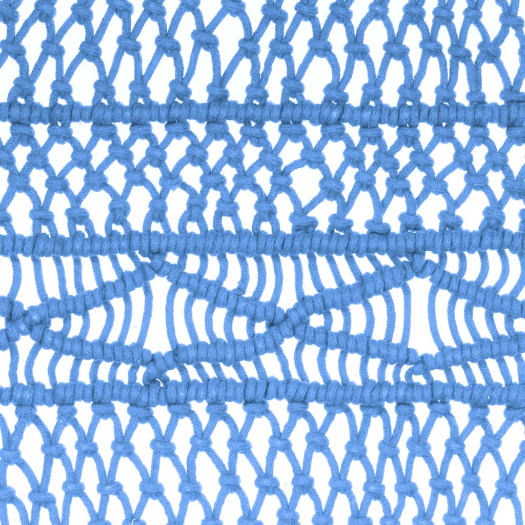 Gordijn Macramé 140X240 Cm Katoen Blauw