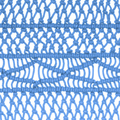 Gordijn Macramé 140X240 Cm Katoen Blauw