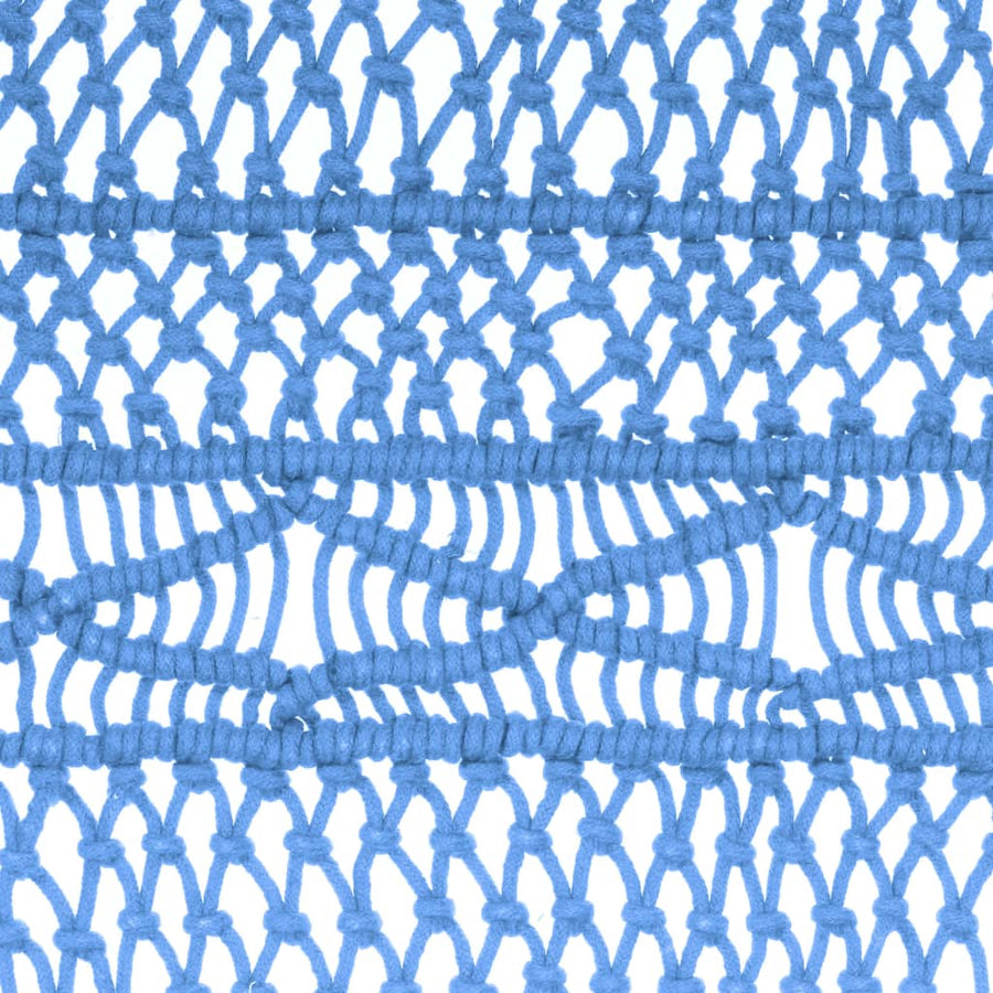 Gordijn Macramé 140X240 Cm Katoen Blauw