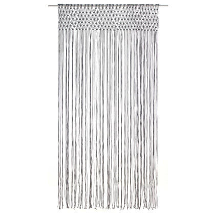 Gordijn Macramé 140X240 Cm Katoen Antraciet