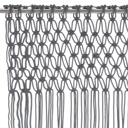 Gordijn Macramé 140X240 Cm Katoen Antraciet