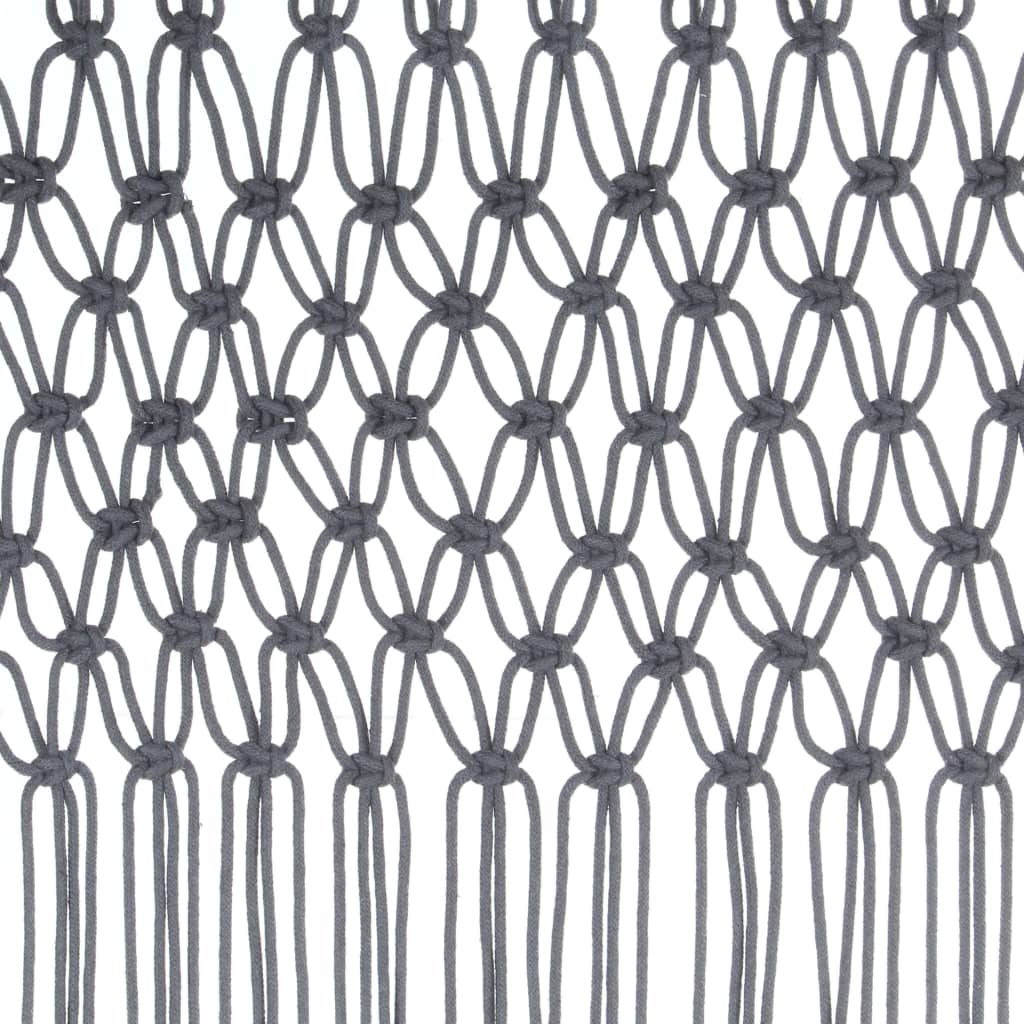 Gordijn Macramé 140X240 Cm Katoen Antraciet