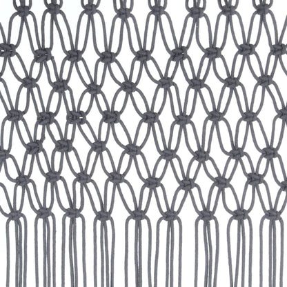 Gordijn Macramé 140X240 Cm Katoen Antraciet