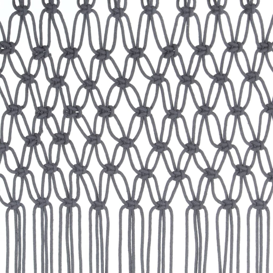 Gordijn Macramé 140X240 Cm Katoen Antraciet