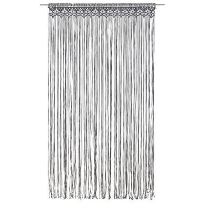 Gordijn Macramé 140X240 Cm Katoen Antraciet
