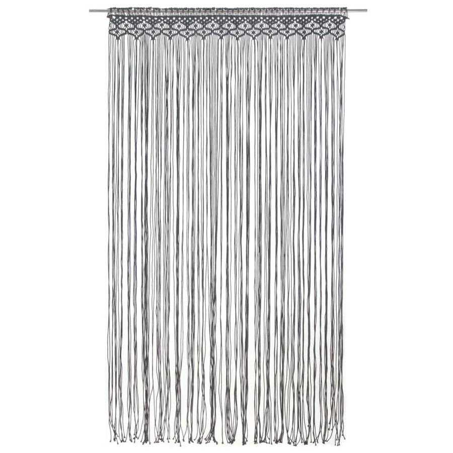 Gordijn Macramé 140X240 Cm Katoen Antraciet