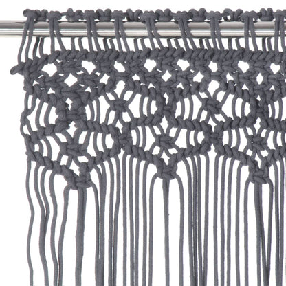 Gordijn Macramé 140X240 Cm Katoen Antraciet