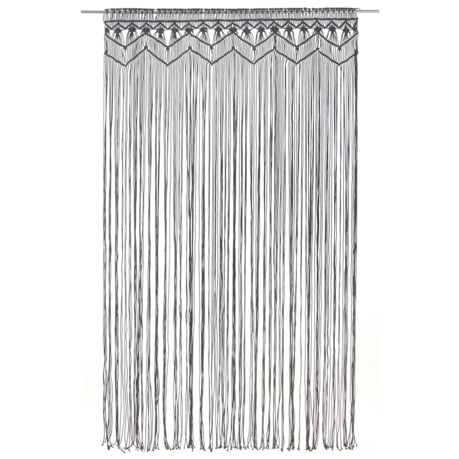 Gordijn Macramé 40X240 Cm Katoen Antraciet