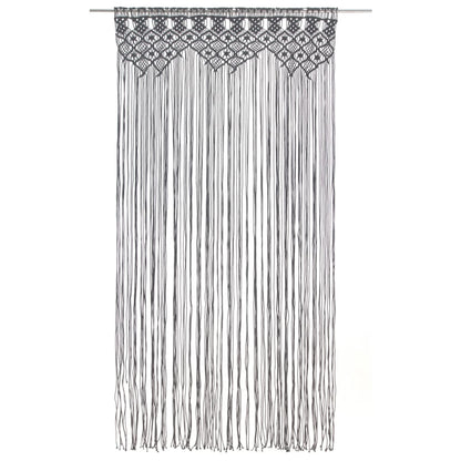 Gordijn Macramé 40X240 Cm Katoen Antraciet