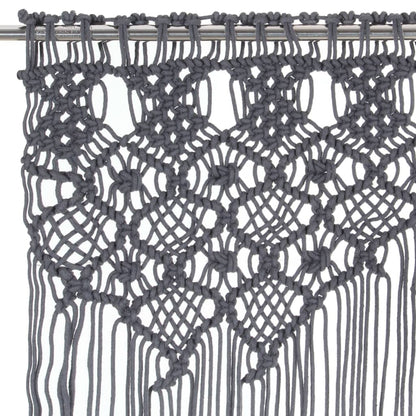 Gordijn Macramé 40X240 Cm Katoen Antraciet