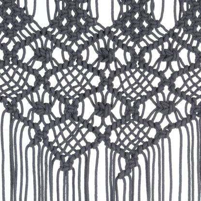 Gordijn Macramé 40X240 Cm Katoen Antraciet