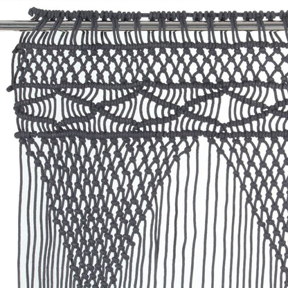 Gordijn Macramé 140X240 Cm Katoen Antraciet