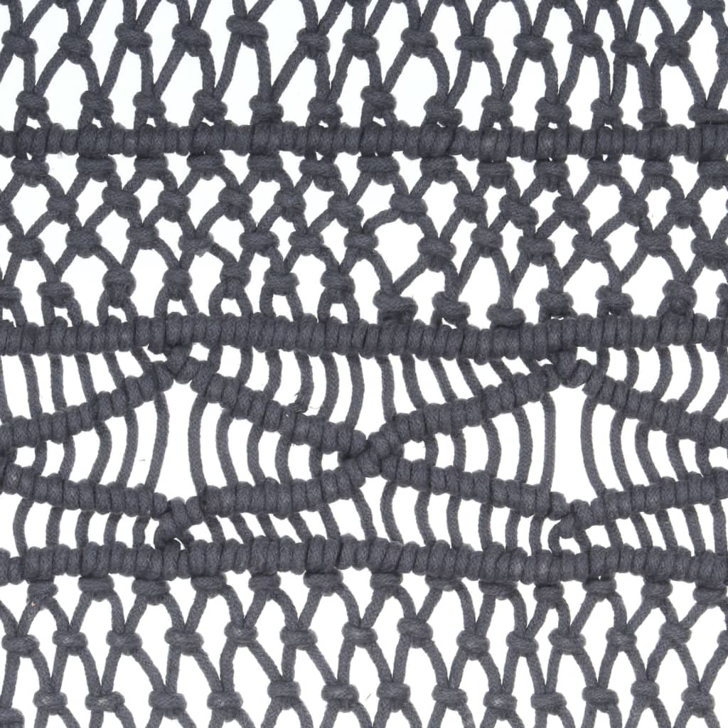 Gordijn Macramé 140X240 Cm Katoen Antraciet