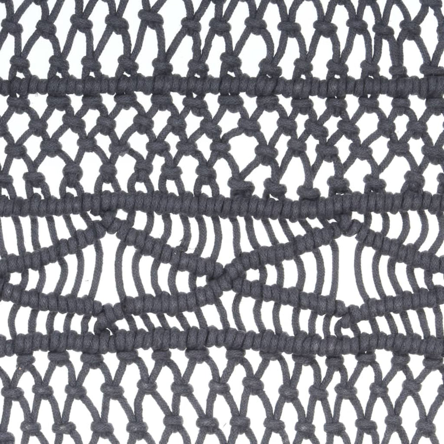Gordijn Macramé 140X240 Cm Katoen Antraciet