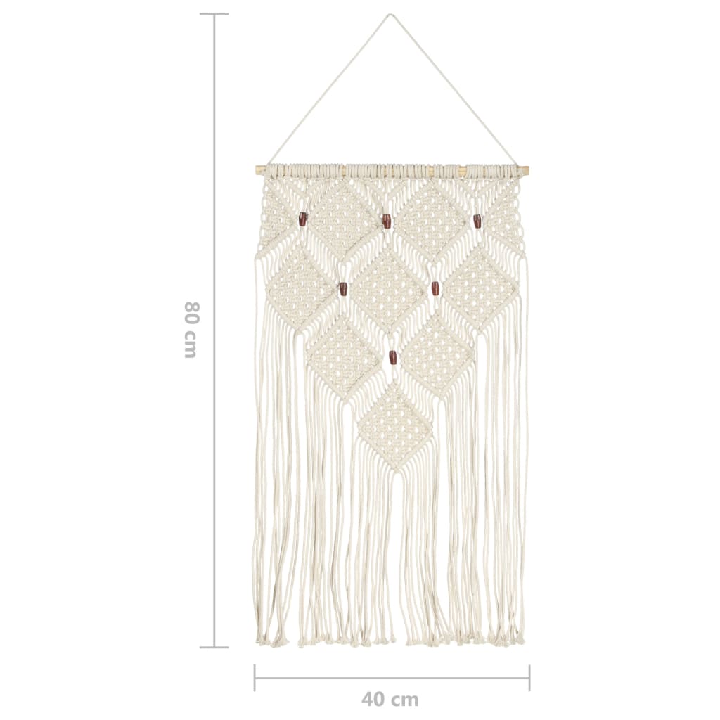 Wandhanger macramé 40x80 cm katoen