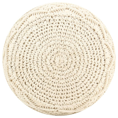 Poef Macramé Handgemaakt 45X30 Cm Katoen Patroon 1