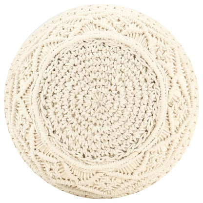 Poef Macramé Handgemaakt 45X30 Cm Katoen Patroon 1