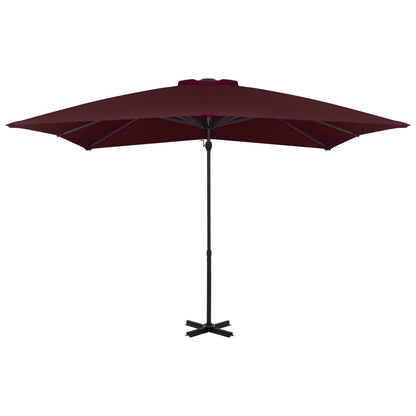 Zweefparasol Met Aluminium Paal Bordeaux 250 x 250 cm Rood