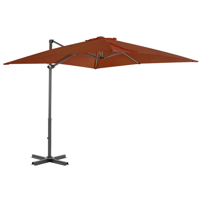 Zweefparasol Met Aluminium Paal Kleurig 250 x 250 cm Terracotta