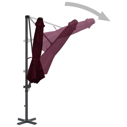 Zweefparasol Met Aluminium Paal 300 Cm 300 x 238 cm Rood