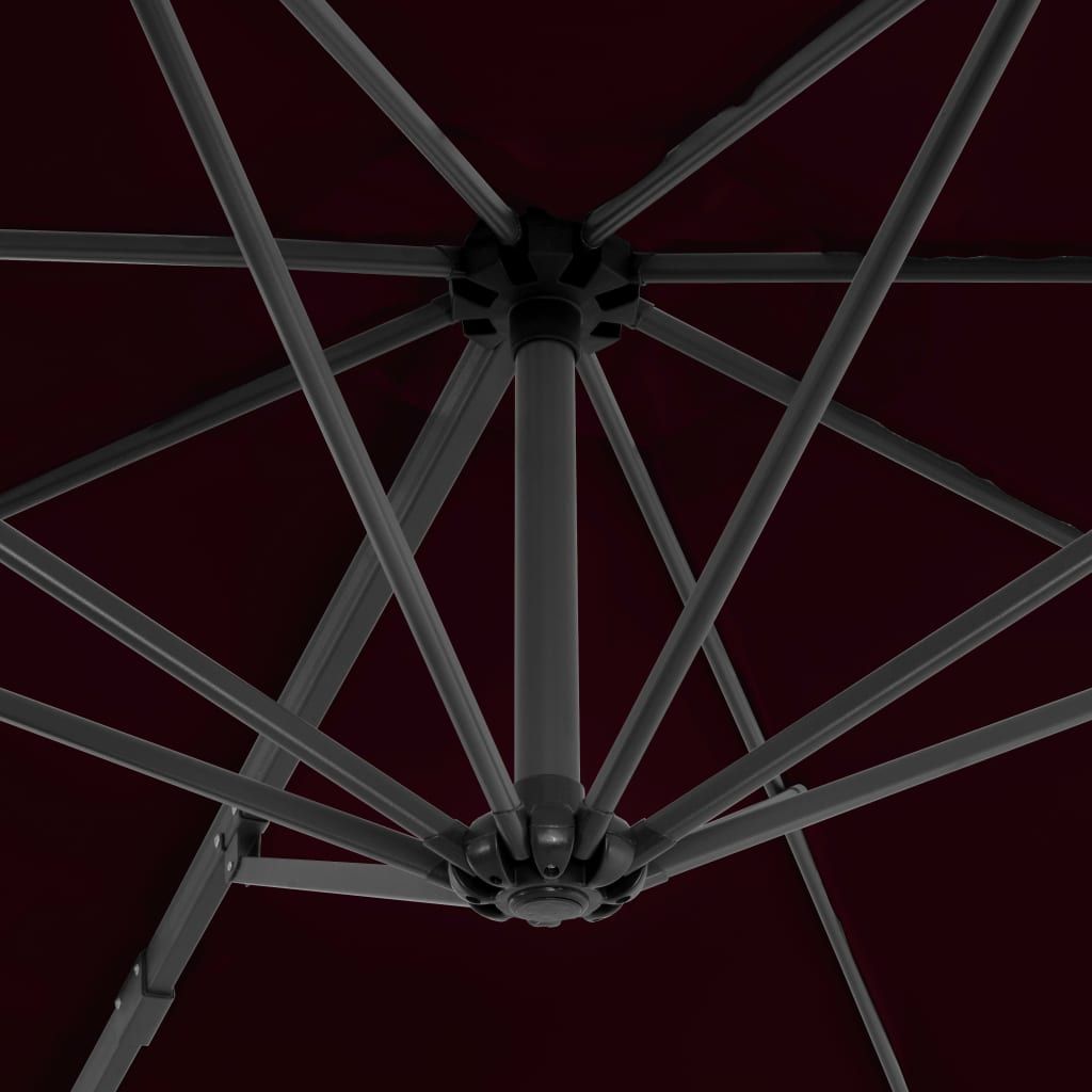 Zweefparasol Met Aluminium Paal 300 Cm 300 x 238 cm Rood
