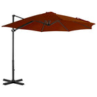 Zweefparasol Met Aluminium Paal 300 Cm Kleurig 300 x 238 cm Terracotta