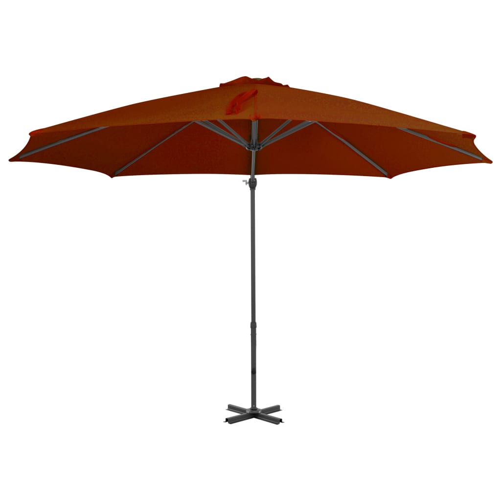 Zweefparasol Met Aluminium Paal 300 Cm Kleurig 300 x 238 cm Terracotta