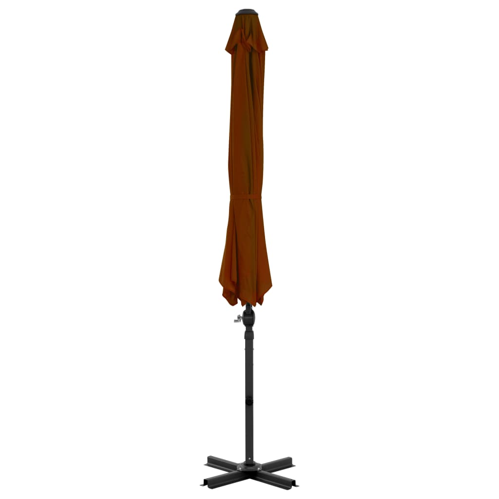 Zweefparasol Met Aluminium Paal 300 Cm Kleurig 300 x 238 cm Terracotta
