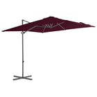 Zweefparasol Met Stalen Paal Bordeaux 250 x 250 cm Rood