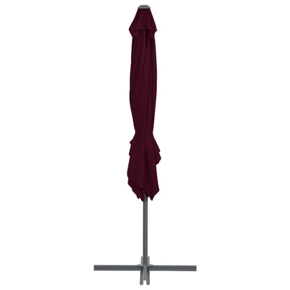 Zweefparasol Met Stalen Paal Bordeaux 250 x 250 cm Rood