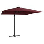 Zweefparasol Met Led-Verlichting Bordeaux Rood