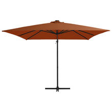 Zweefparasol Met Led-Verlichting Kleurig Terracotta