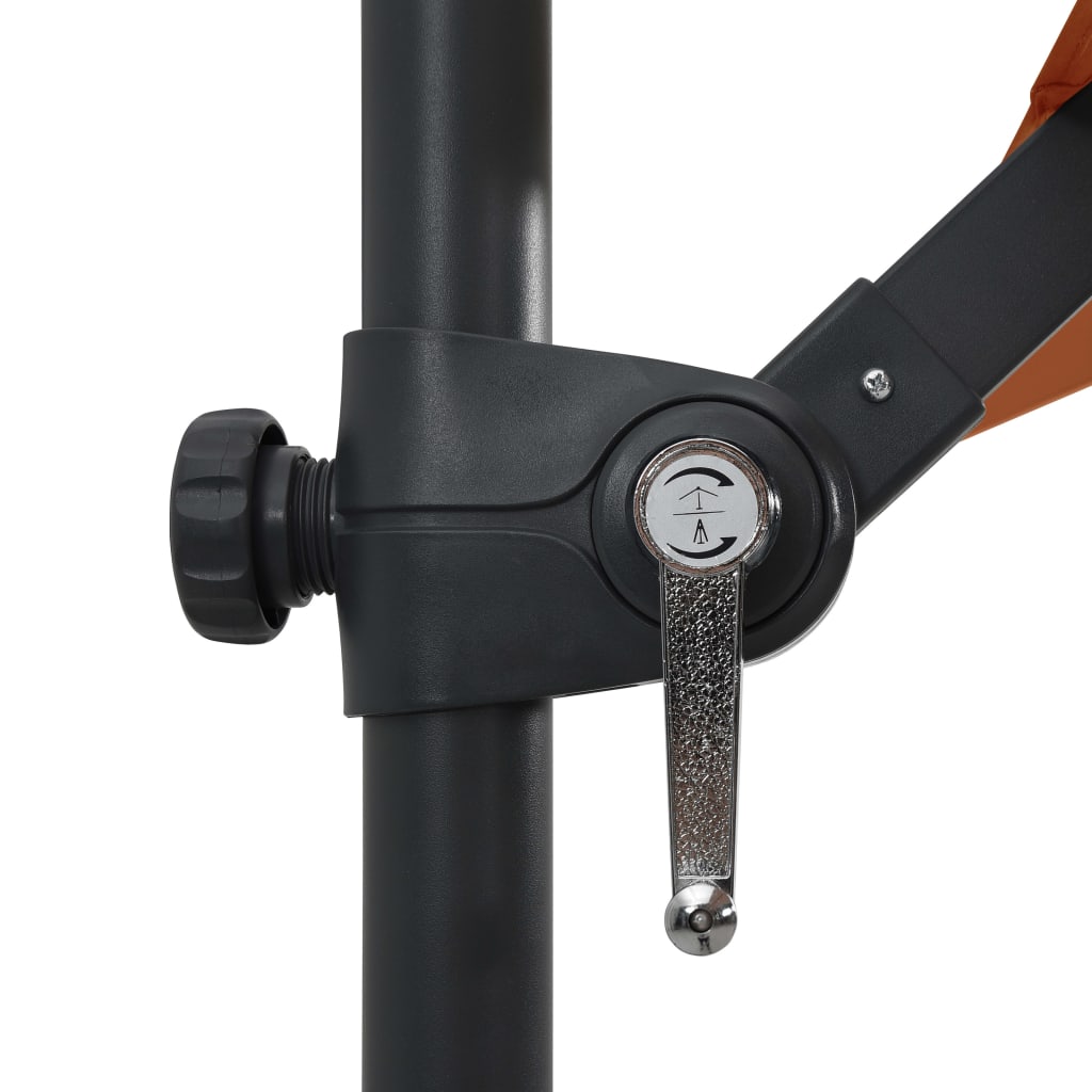 Zweefparasol Met Led-Verlichting Kleurig Terracotta