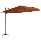 Zweefparasol Met Stalen Paal 300 Cm Kleurig 300 x 255 cm Terracotta