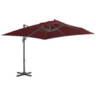 Zweefparasol Met Aluminium Paal 400 x 300 cm Bordeauxrood