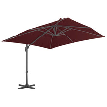 Zweefparasol Met Aluminium Paal 400 x 300 cm Bordeauxrood