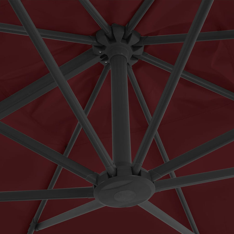 Zweefparasol Met Aluminium Paal 400 x 300 cm Bordeauxrood