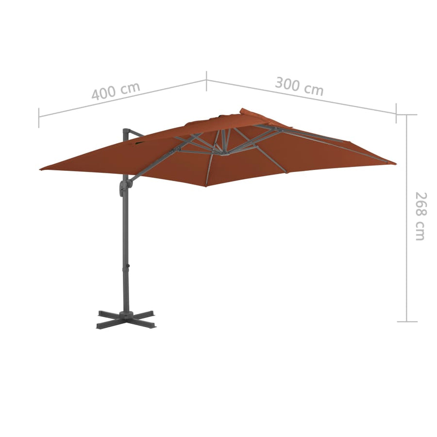 Zweefparasol Met Aluminium Paal Kleurig 1