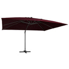 Zweefparasol Met Led-Verlichting 400X300 Cm Bordeauxrood 400 x 300 cm